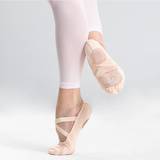 Adidas Yeezy Skor Decathlon Split-Sole Stretch Canvas Demi-Pointe Ballet Shoes Beige Infant