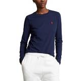 Polo Ralph Lauren Dam - Skinnjackor T-shirts Polo Ralph Lauren Cotton Crew Neck T-shirt With Long Sleeves