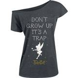 Peter Pan Disney T-shirt Tingeling Don't Grow Up för Dam mörkt gråmelerad