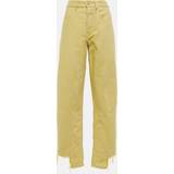 Jil Sander Dam Byxor & Shorts Jil Sander High-rise wide-leg denim jeans yellow
