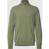 Polo Ralph Lauren Merinoull Kläder Polo Ralph Lauren Wool Quarter-Zip Sweater Green