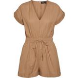 Dam Jumpsuits & Overaller Pieces Pcleena Playsuit Brun
