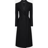 Silke/Siden Ytterkläder Dolce & Gabbana Flared wool cady coat black