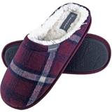 Dunlop Tofflor & Sandaler Dunlop herr rutig vinter varm fleece plysch fodrade tofflor med päls på insidan, 7179 röd