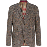 Etro Ytterkläder Etro Wool Jacket With Check Working, Man, Brown