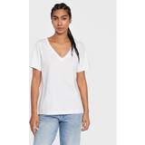 Calvin Klein Dam - Vita T-shirts Calvin Klein V-neck T-shirt WHITE