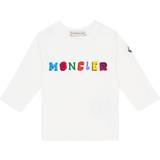 Moncler Överdelar Moncler Enfant Baby printed cotton-blend T-shirt white