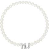 Marc Jacobs Halsband Marc Jacobs The Balloon Pearl Necklace in White/Silver, XS/Small