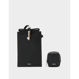 Mobiltillbehör Hugo Boss Mens Accessories Mobile Phone Case & Headphone Gift Set in Black Leather One Size