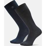 Timberland Herr Underkläder Timberland Pack Mini Stripe Over-the-calf Crew Socks For Men In Dark Grey/navy Grey
