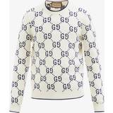 Gucci Herr Tröjor Gucci GG-intarsia Cotton Sweater Mens Ivory Multi