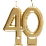 Årsdagar Serpentiner Santex Tårtljus 40-år guld