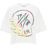 Moncler Dam T-shirts & Linnen Moncler Women's Rainbow Logo T-Shirt White