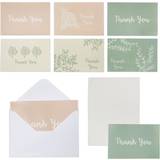 Blommiga Grattiskort & Inbjudningskort Blank Thank You Cards and Envelopes, 6 Floral Designs 4x6 In, 48 Pack