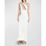 Enaxlad / Enärmad - Långa klänningar Stella McCartney Rope Cutout Gown in Cream Off White