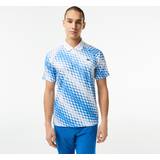 Rutiga T-shirts & Linnen Lacoste Tennis x Novak Djokovic Fan Version Polo Shirt White Blue