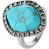 Sparkle Ringar Sparkle Womens/Ladies Carved Stone Ring M/L Blue