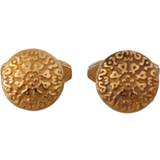 Dolce & Gabbana Manschettknappar Dolce & Gabbana Gold Plated Brass Round Pin Men Cufflinks