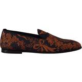 Orange Lågskor Dolce & Gabbana Blue Rust Floral Slippers Loafers Shoes EU44/US11