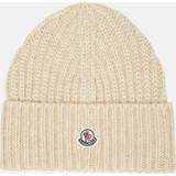 Moncler Ull - Vita Kläder Moncler Wool and cashmere-blend beanie white One fits all