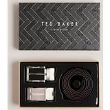Ted Baker Herr Skärp Ted Baker NEWBEY Black Leather Belt In Box
