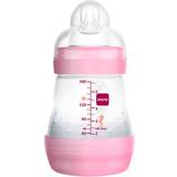 Mam Nappflaskor Mam Easy Start anti-kolik-flaska A118, patenterad anti-kolik-flaska med dinapp 1 tillverkad av SkinsofTM ultramjuk silikon, för spädbarn från 0 månader, 160 ml, rosa, självsteriliserande på 3 minuter