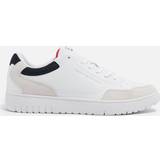 Tommy Hilfiger Herr Sneakers Tommy Hilfiger Mixed Texture Cupsole Basketball Trainers WHITE