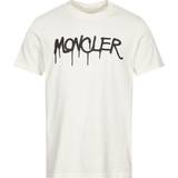 Moncler Herr - Vita T-shirts Moncler Logo Detail Heavy Cotton T-shirt