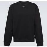 Prada Svarta Överdelar Prada Logo cotton sweatshirt black