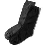 Timberland Herr Strumpor Timberland 2-pack Everyday Crew Sock For Men In Dark Grey/black Grey