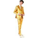 Guld - Tonåringar Maskeradkläder OppoSuits Teen Groovy Gold Kostym 158/164