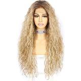 Sapphirewigs Curly Lace Front Wig Blonde Highlight Synthetic Wigs