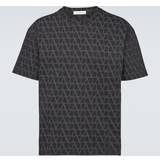 Valentino Parkasar Kläder Valentino Toile Iconographe cotton jersey T-shirt black