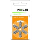 Hörapparatsbatteri 13 Phonak 13 Hearing Aid Batteries 6-pack