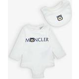 Moncler Bodys Moncler Enfant Baby cotton bodysuit and bib set white