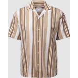 Premium Kläder Premium JACK & JONES JPRBLATROPIC Resort Shirt S/S Relax SN skjorta, iced kaffe/ränder: Relax FIT, M, Iced kaffe/ränder: relax fit