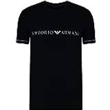 Emporio Armani Herr T-shirts Emporio Armani T-shirt för män med crew neck underlined logo, svart