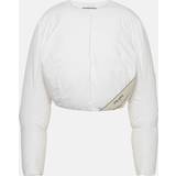 Prada Bomull Ytterkläder Prada Cropped padded cotton jacket white