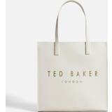 Ted Baker Handväskor Ted Baker Crinkon Faux Leather Large Tote Bag White