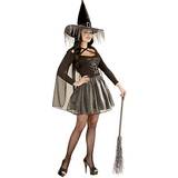 Silver Dräkter & Kläder Widmann – kostym häxa, topp, kjol, kappa och hatt, halloween, temafest, karneval