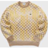 Lacoste Herr - Stickad tröjor Lacoste logo-appliqué patterned-intarsia jumper unisex Wool/Polyamide/Alpaca Wool Neutrals
