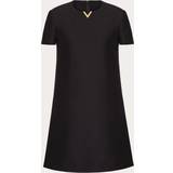 Valentino Klänningar Valentino CREPE COUTURE SHORT DRESS Wo BLACK