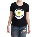 Moschino Kläder Moschino Black Cotton Sunny Milano Print Women's T-shirt