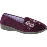 4 - Lila Innetofflor Jenny Embroidered Slippers Purple