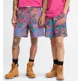 Timberland Orange Byxor & Shorts Timberland All Gender Printed Woven Shorts In Print Pink Unisex