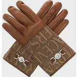 Versace Skärp Versace Allover leather gloves brown
