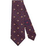 Gucci Silke/Siden Slipsar Gucci GG Bees Tie - Red/Blue