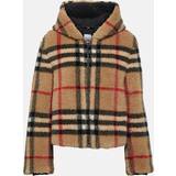 Cashmere Jackor Burberry Check wool-blend jacket brown