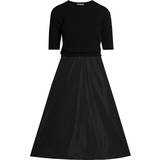 Moncler Midiklänningar - Polyamid Moncler Wool midi dress black