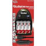 Rollei Batterier & Laddbart Rollei Batterieladegerät 4X AA2900 NI-MH Batterie, 12V, USB 2.0